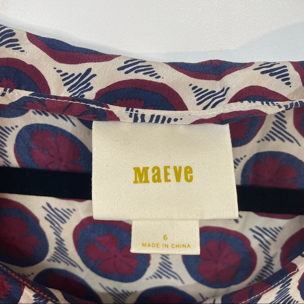 Maeve Anthropologie 100% Silk Dress Sz 6